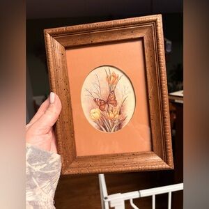 Wooden Framed Butterfly Art